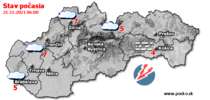 Stav počasia - Slovensko (21.11.2021 o 6.00 hod.)