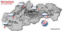 Stav počasia - Slovensko (10.12.2021 o 6.00 hod.)