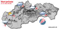 Stav počasia - Slovensko (21.12.2021 o 6.00 hod.)