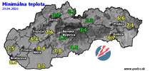 Minimálna teplota - dnes (23.04.2022)