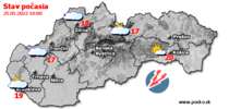 Stav počasia - Slovensko (25.05.2022 o 12.00 hod.)
