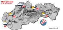 Stav počasia - Slovensko (21.06.2022 o 6.00 hod.)