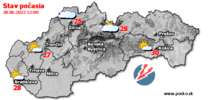 Stav počasia - Slovensko (28.06.2022 o 12.00 hod.)