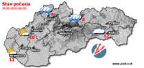 Stav počasia - Slovensko (29.09.2022 o 6.00 hod.)