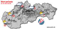 Stav počasia - Slovensko (02.10.2022 o 6.00 hod.)