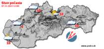 Stav počasia - Slovensko (07.11.2022 o 12.00 hod.)