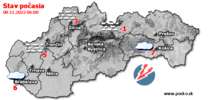 Stav počasia - Slovensko (08.11.2022 o 6.00 hod.)