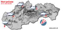 Stav počasia - Slovensko (10.11.2022 o 6.00 hod.)