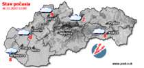 Stav počasia - Slovensko (16.11.2022 o 12.00 hod.)