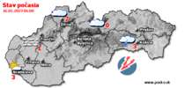 Stav počasia - Slovensko (16.01.2023 o 6.00 hod.)
