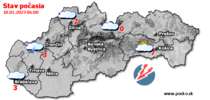 Stav počasia - Slovensko (18.01.2023 o 6.00 hod.)