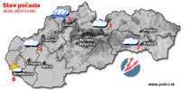 Stav počasia - Slovensko (18.01.2023 o 12.00 hod.)
