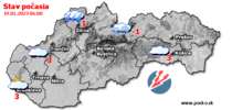 Stav počasia - Slovensko (19.01.2023 o 6.00 hod.)