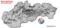 Stav počasia - Slovensko (20.01.2023 o 12.00 hod.)