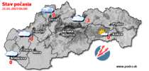 Stav počasia - Slovensko (21.01.2023 o 6.00 hod.)