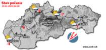 Stav počasia - Slovensko (15.02.2023 o 6.00 hod.)