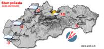 Stav počasia - Slovensko (16.02.2023 o 6.00 hod.)