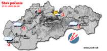 Stav počasia - Slovensko (17.02.2023 o 6.00 hod.)