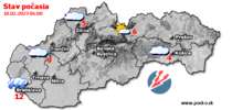 Stav počasia - Slovensko (18.02.2023 o 6.00 hod.)