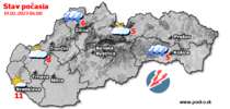 Stav počasia - Slovensko (19.02.2023 o 6.00 hod.)