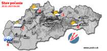 Stav počasia - Slovensko (20.02.2023 o 6.00 hod.)