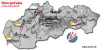 Stav počasia - Slovensko (21.02.2023 o 6.00 hod.)