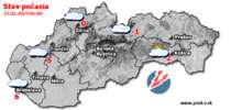 Stav počasia - Slovensko (23.02.2023 o 6.00 hod.)