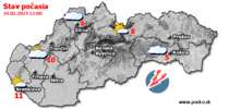 Stav počasia - Slovensko (24.02.2023 o 12.00 hod.)