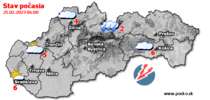 Stav počasia - Slovensko (25.02.2023 o 6.00 hod.)