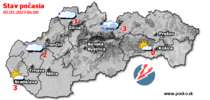 Stav počasia - Slovensko (05.03.2023 o 6.00 hod.)