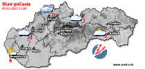 Stav počasia - Slovensko (05.03.2023 o 12.00 hod.)