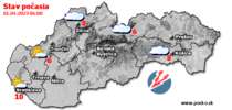 Stav počasia - Slovensko (01.04.2023 o 6.00 hod.)