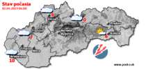 Stav počasia - Slovensko (02.04.2023 o 6.00 hod.)
