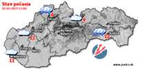 Stav počasia - Slovensko (02.04.2023 o 12.00 hod.)
