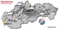 Stav počasia - Slovensko (03.04.2023 o 12.00 hod.)