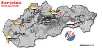Stav počasia - Slovensko (05.04.2023 o 6.00 hod.)