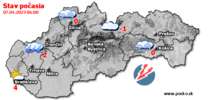 Stav počasia - Slovensko (07.04.2023 o 6.00 hod.)