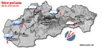 Stav počasia - Slovensko (08.04.2023 o 6.00 hod.)