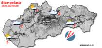 Stav počasia - Slovensko (10.04.2023 o 6.00 hod.)