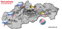 Stav počasia - Slovensko (14.04.2023 o 6.00 hod.)