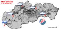 Stav počasia - Slovensko (15.04.2023 o 6.00 hod.)