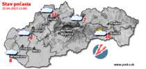 Stav počasia - Slovensko (15.04.2023 o 12.00 hod.)