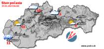 Stav počasia - Slovensko (19.04.2023 o 6.00 hod.)