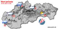 Stav počasia - Slovensko (19.04.2023 o 12.00 hod.)