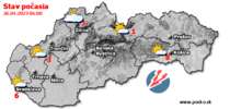 Stav počasia - Slovensko (26.04.2023 o 6.00 hod.)