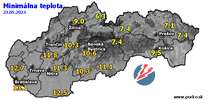 Minimálna teplota - dnes (23.05.2023)