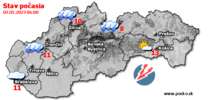 Stav počasia - Slovensko (03.05.2023 o 6.00 hod.)