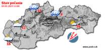 Stav počasia - Slovensko (03.05.2023 o 12.00 hod.)