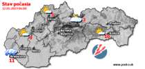 Stav počasia - Slovensko (12.05.2023 o 6.00 hod.)