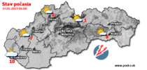 Stav počasia - Slovensko (14.05.2023 o 6.00 hod.)